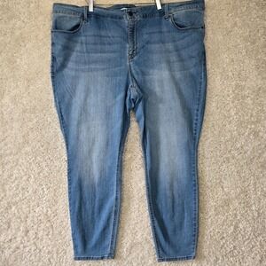 Old Navy Womens Super Skinny Jeans Light Wash Stretch Denim Size 26 Plus